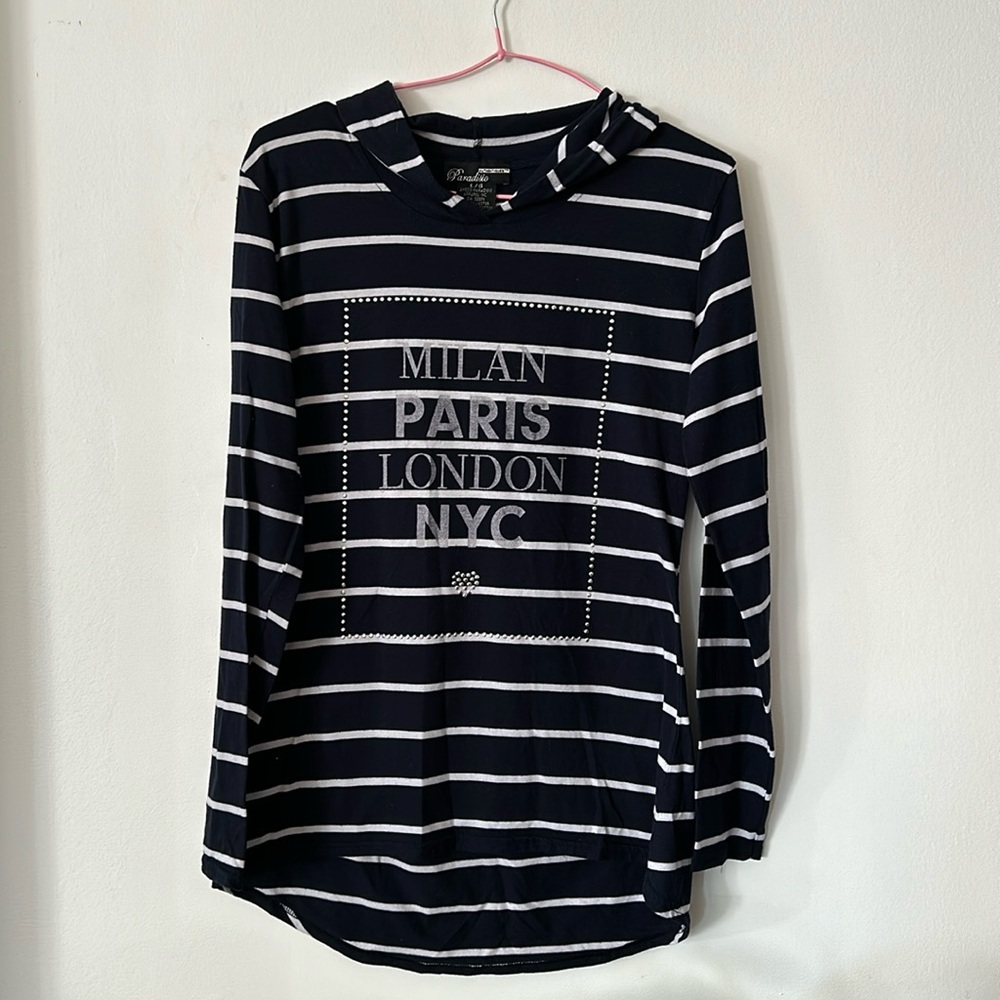 Paradisio stripped long sleeves hoodies